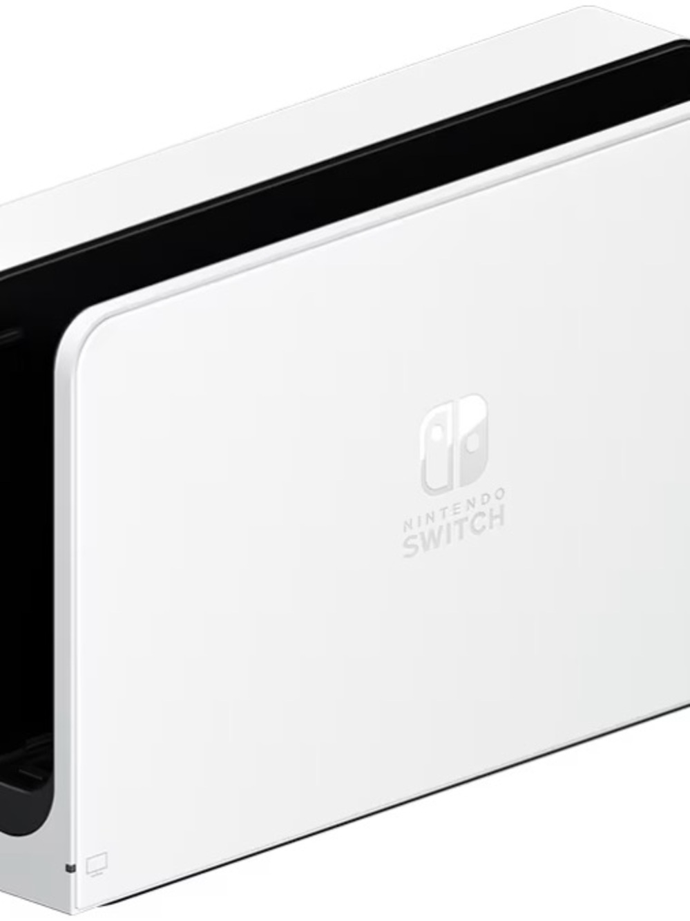 Nintendo OLED Model White Dock with Black Interior